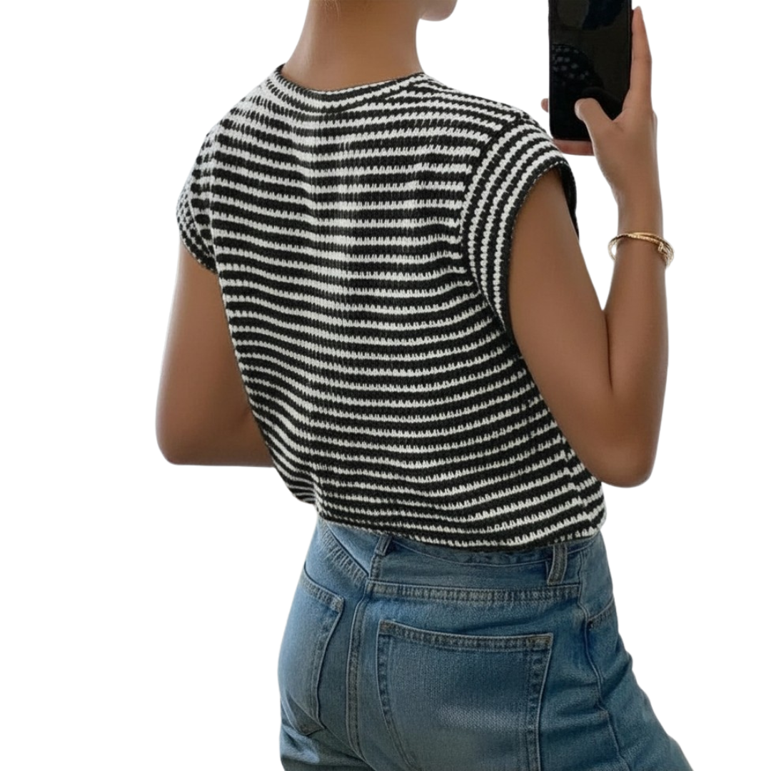 TONI™ – Breezy Cutout Sleeveless Tee