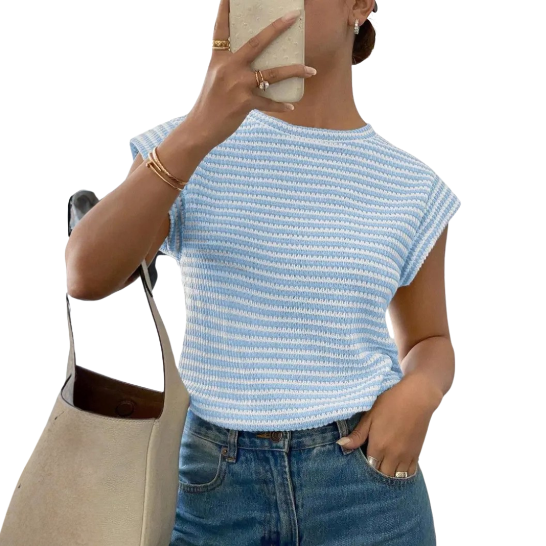 TONI™ – Breezy Cutout Sleeveless Tee